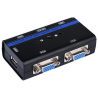 CONMUTADOR KVM AISENS VGA USB 1U 2PCCABLE NEGRO