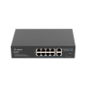SWITCH LANBERG 10 PTOS 100MB 8xPOE 2x GBIT ETHER 120W RACK 10 19