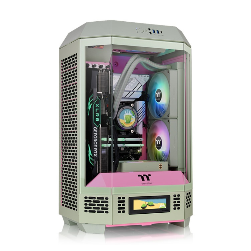 CAJA THERMALTAKE THE TOWER T300 M ATX 2XUSB 30 SIN FUENTE VERDE MATCHA