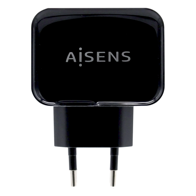 CARGADOR USB 17W AISENS 5V 34A 2xUSB CON CONTROL AI NEGRO