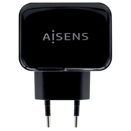 CARGADOR USB 17W AISENS 5V 34A 2xUSB CON CONTROL AI NEGRO