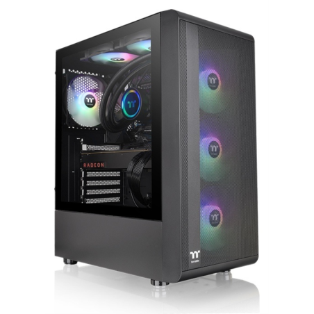 CAJA THERMALTAKE S200 TG ATX 2XUSB 30 ARGB SIN FUENTE NEGRO
