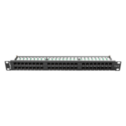 PATCH PANEL LANBERG 48 PUERTOS 1U 19 CAT6 NEGRO