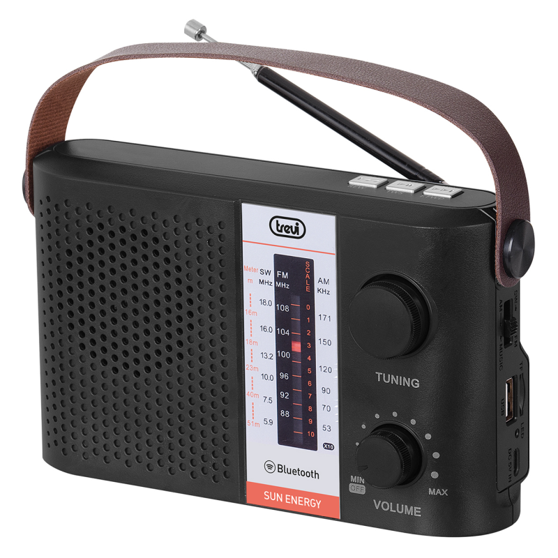 RADIO SOLAR TREVI RA 7F25 BT PORTATIL BLUETOOTH USB MICRO SD TWS