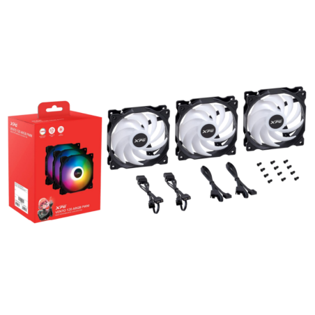 VENTILADOR CAJA XPG VENTO 120MM NEGRO RGB X3