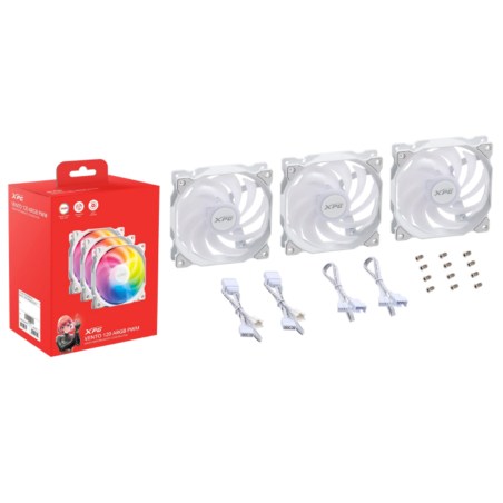 VENTILADOR CAJA XPG VENTO 120MM BLANCO RGB X3
