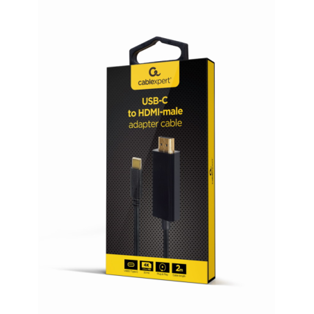 ADAPTADOR USB C MACHO A HDMI MACHO 4K 30HZ 2 M NEGRO