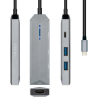HUB AISENS USB C DOCK 4 EN 1 USB C A 1xHDMI 2xUSB 1xPD GRIS 15CM