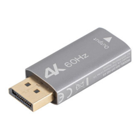 ADAPTADOR LANBERG 4K DISPLAYPORT MACHO HDMI HEMBRA