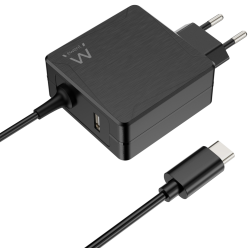 CARGADOR PORTATIL EWENT USB C 65W PUERTO ADICIONAL USB A