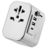 ADAPTADOR DE VIAJE EWENT 2 PUERTOS USB Y TIPO C USA UK AUS CHINA