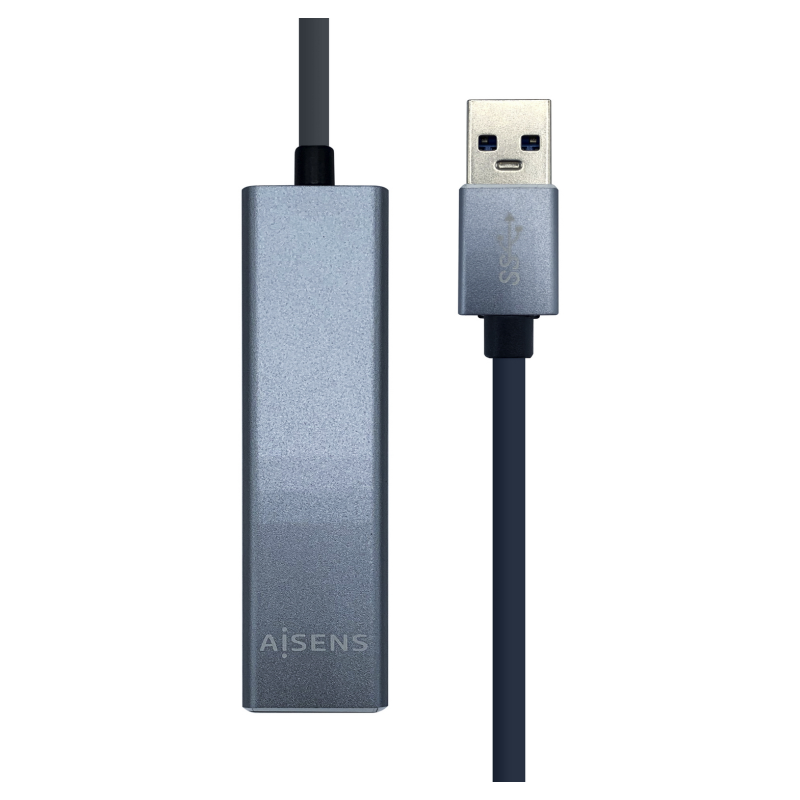 HUB AISENS USB 30 A ETHERNET GIGABIT HUB 3XUSB30 GRIS 15CM