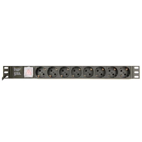 UNI DISTRIBUCION ENERGIA PDU GEMBIRD 8 SCHUKO 1U 10A ENCHU C14 CABLE DE 3 M