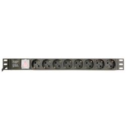 REGLETA PDU GEMBIRD 8 SCHUKO 1U 10A ENCHU C14 CABLE DE 3 M
