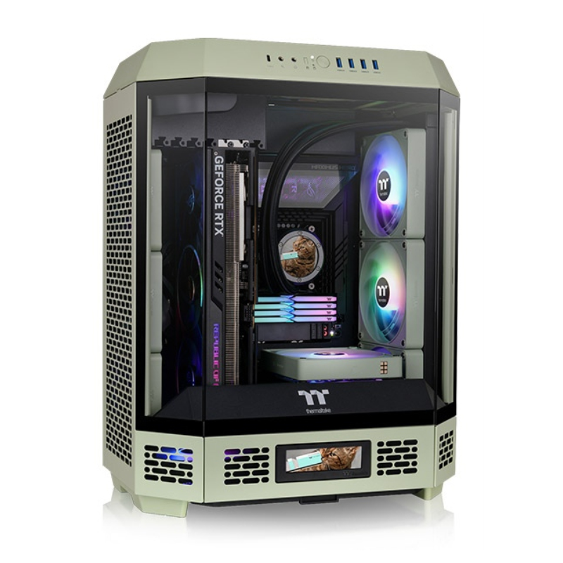 CAJA THERMALTAKE THE TOWER T600 ATX 2XUSB 30 SIN FUENTE VERDE MATCHA