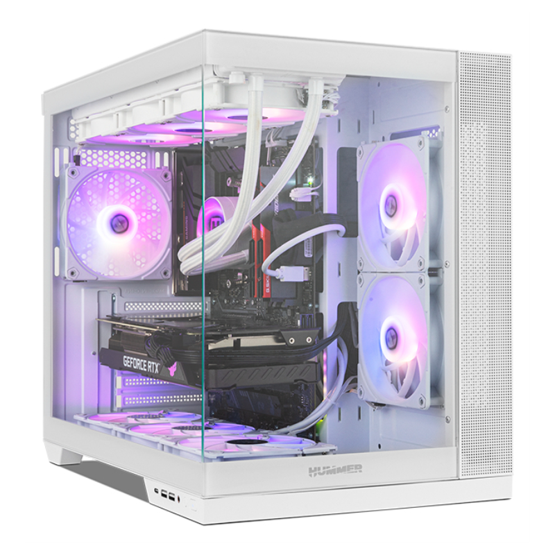 CAJA NOX HUMMER ASTRA NEO SEMITT ATX CRISTAL FRAMELESS BLANCO