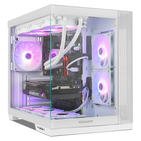 CAJA NOX HUMMER ASTRA NEO SEMITT ATX CRISTAL FRAMELESS BLANCO