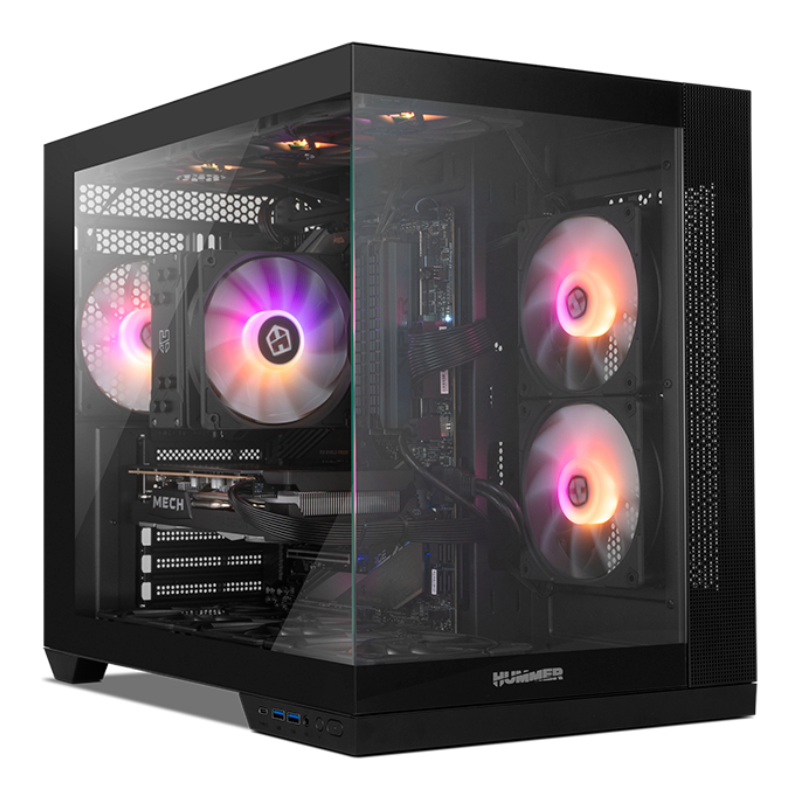 CAJA NOX HUMMER ASTRA NEO SEMITT ATX CRISTAL FRAMELESS NEGRO