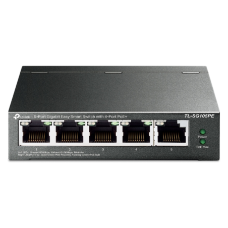 SWITCH TP LINK 5 PORT GIGABIT EASY SMART 4 PORT POE