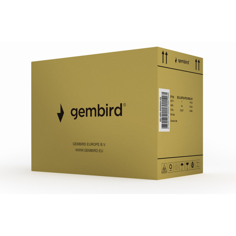 UPS GEMBIRD DE ONDA SENOIDAL PURA DE 3000 VA PANT LCD 3 SALI SCHUKO USB NEGRO