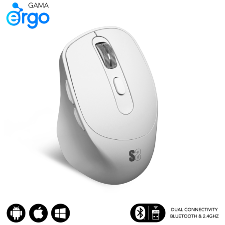 RATON SUBBLIM ERGO DUAL BLANCO RECARGABLE