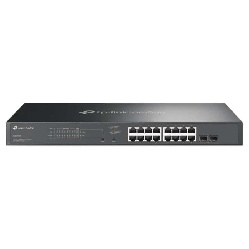 SWITCH TP LINK 18 PORT GIGABIT SMART 16 PORT POE