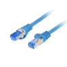 LATIGUILLO LANBERG CAT6A S FTP LSZH CCA 025M FLUKE PASSED AZUL