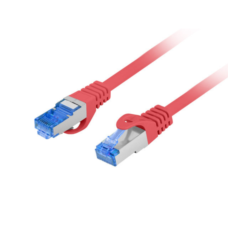 CABLE RED LANBERG LATIGUILLO CAT6A S FTP LSZH CCA 025M ROJO FLUKE PASSED