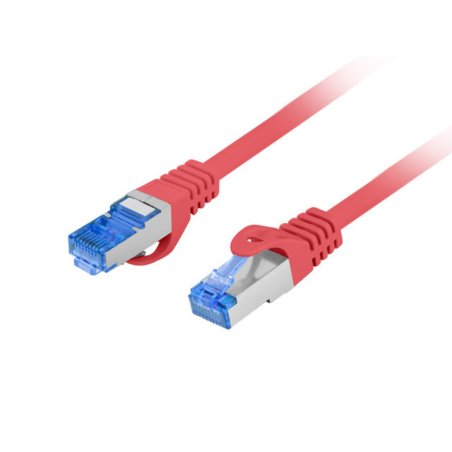 CABLE RED LANBERG LATIGUILLO CAT6A S FTP LSZH CCA 025M ROJO FLUKE PASSED