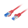 CABLE RED LANBERG LATIGUILLO CAT6A S FTP LSZH CCA 025M ROJO FLUKE PASSED