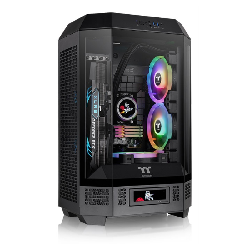 CAJA THERMALTAKE THE TOWER T300 BLACK ATX 2XUSB 30 SIN FUENTE NEGRO