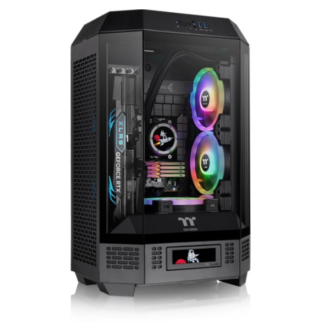 CAJA THERMALTAKE THE TOWER T300 BLACK ATX 2XUSB 30 SIN FUENTE NEGRO