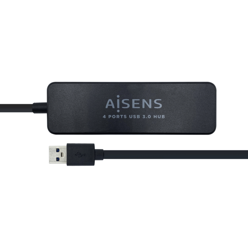 HUB AISENS USB 30 TIPO A M 4XTIPO A H NEGRO 30CM