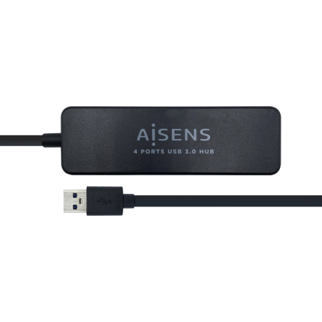 HUB AISENS USB 30 TIPO A M 4XTIPO A H NEGRO 30CM