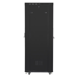 ARMARIO LANBERG RACK 19 27U 800X1000 FLAT PACK NEGRO PUERTA PERFORADA CON LCD