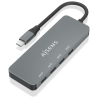 HUB AISENS USB 32 GEN2 10G USB C M 4XUSB C H 15CM GRIS