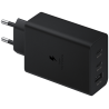 CARGADOR TRIO SAMSUNG 2XUSB C 1XUSB A 65W NEGRO SIN CABLE EP T6530NBEGEU