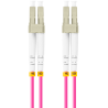 CABLE DE FIBRAOPTICA LANBERG 1M MULTI LC UPC LC UPC DUPLEX OM4 50 125 LSZH VIOL