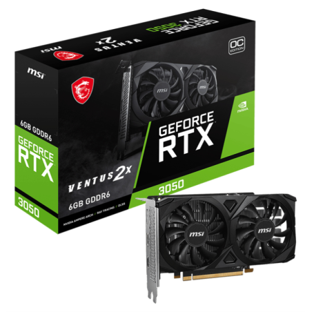 TARJETA GRAFICA MSI RTX 3050 VENTUS 2X E 6GB OC