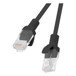 CABLE RED LANBERG LATIGUILLO CAT5E UTP 1M NEGRO FLUKE PASSED