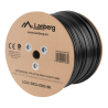 BOBINA CABLE RED LANBERG EXTERIOR UTP RJ45 CAT5E SOLIDO CU AWG24 305M NEGRO FLU
