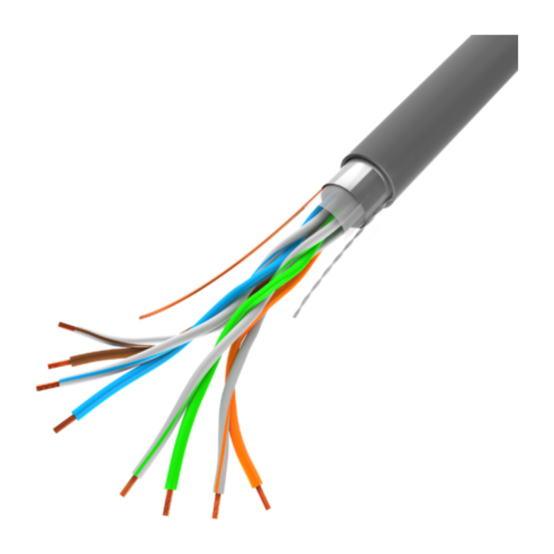 BOBINA CABLE RED LANBERG FTP RJ45 100 MB S SOLIDO CCA AWG24 305M GRIS