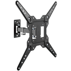 SOPORTE AISENS PARED GIRATORIO INCLINABLE MONITOR TV 30KG 23 55 NEGRO