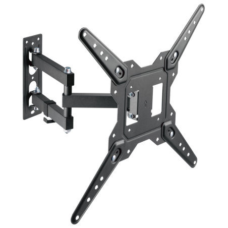 SOPORTE AISENS PARED GIRATORIO INCLINABLE MONITOR TV 30KG 23 55 NEGRO