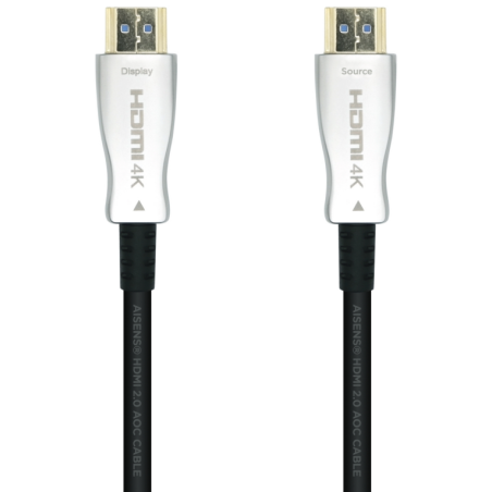 CABLE HDMI AISENS V20 OPTICO ACTIVO AOC 4K60HZ M M 20M NEGRO