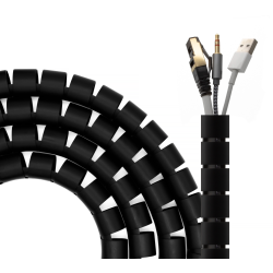 ORGANIZADOR CABLES AISENS ESPIRAL 25MM NEGRO 2mts