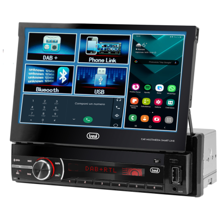 RADIO COCHE TREVI MDV 6380 DAB VIDEO MONITOR 7 RDSUSBAW BLAC