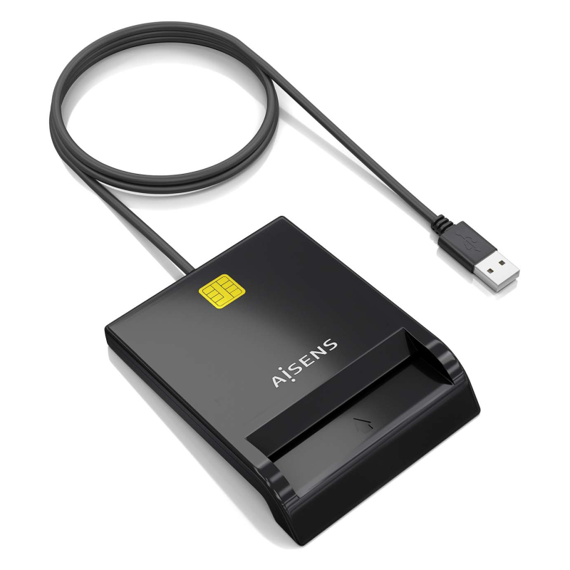 LECTOR DE TARJETAS INTELIGENTE AISENS DNIE NEGRO