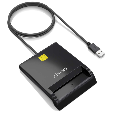 LECTOR DE TARJETAS INTELIGENTE AISENS DNIE NEGRO