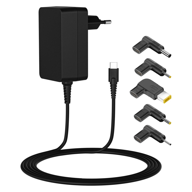 CARGADOR LEOTEC NOTEBOOK USB C 45W 5 PUNTAS